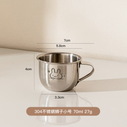 TREEJACK 316不锈钢幼儿童水杯宝宝牛奶杯不锈钢食品级防摔婴儿米糊杯