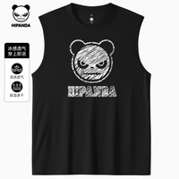 HI PANDA你好熊猫男士背心夏季宽松舒适凉感亲肤青少年潮流时尚珠地坎肩