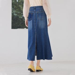 香影 X.YING【2024时尚秋装】鱼尾裙牛仔半身裙女不规则修身显瘦中长款裙子