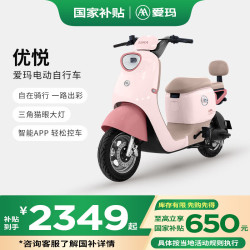 爱玛 优悦新国标长续航大电池时尚成人电动自行车车电瓶车 到店选色提车