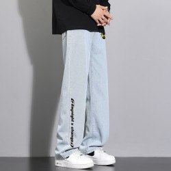 d&x 男式牛仔裤 青少年街头休闲宽松简约直筒长裤