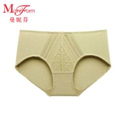 曼妮芬 莫代尔蕾丝拼接内裤女舒适无痕亲肤透气中腰低角裤20612214