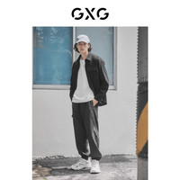 GXG奥莱 22年男装华夫格双色双口袋潮流设计翻领长袖衬衫冬季