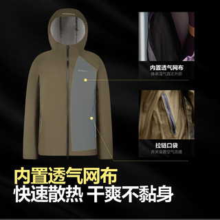 波司登（BOSIDENG）城市轻户外软壳男女同款防风防泼水透气透湿廓形连帽外套 松苔绿4758-户外山系 165/88A