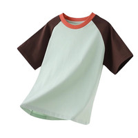 C&A儿童短袖T恤夏季2025春夏装男童女童中大童打底衫上衣 浅绿 140