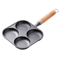 拜杰煎蛋锅煎蛋神器四孔铸铁平底不粘锅早餐蛋堡牛排汉堡煎饼煎鸡蛋锅 JD五星好物推荐