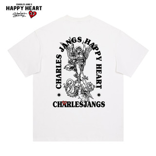  CHARLES JANG'S HAPPY HEART/查尔斯桃心 纯棉 男士短袖T恤