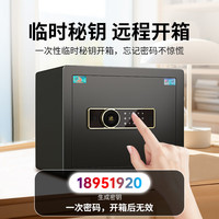 虎牌保险柜家用隐形小型柜指纹密码办公保险箱全钢可入墙入衣柜 30型 星空黑 密码款