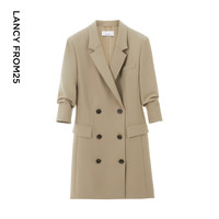 88VIP：朗姿 高级感法式气质复古西装裙子2024秋连衣裙