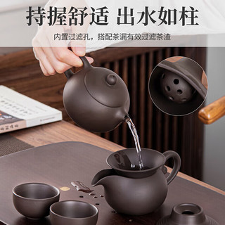 琦轩源整套原矿紫砂壶功夫茶具套装家用办公茶壶茶杯盖碗 15头紫砂茶具礼盒装（不带茶盘）