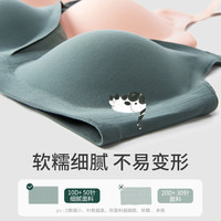 【2件79元|清仓特惠】加一尚品无钢圈文胸无痕内衣女舒适 无钢圈大杯-蓝色 160/90