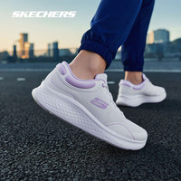 斯凯奇（Skechers）轻奇2代丨跑鞋2025秋男女同款跑步鞋舒适轻便缓震运动休闲鞋 女款-白色/薰衣草色/WLV 44
