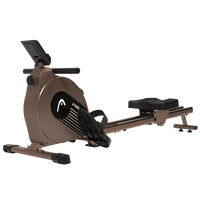 HEAD海德自发电划船机家用有氧运动健身器材智能调阻阻力强化咖色