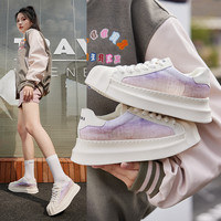 SENMA/森馬 男女鞋2025年春季板鞋小白鞋百搭老爹鞋休闲鞋 123350006米色 38