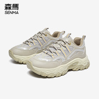 SENMA/森馬 男女鞋2025年春季板鞋小白鞋百搭老爹鞋休闲鞋 224351321灰色 39