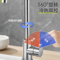 欧琳(OULIN)厨房水龙头冷热水槽龙头洗菜盆水龙头高抛不锈钢