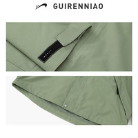 贵人鸟男士冲锋夹克春秋季连帽拼色上衣服防风防水外套学院风男女同款 黑色 S