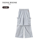TeenieWeenie Kids小熊童装25年夏季新女童休闲薄款降落伞长裤 浅灰色