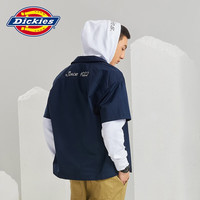 Dickies 无忧搭衬衫男 系扣翻领舒适短袖衬衫 DK010211 深藏青色 S