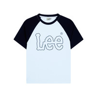 李 Lee美式撞色男童短袖T恤凉感女童夏装儿童半袖上衣中大童装薄款