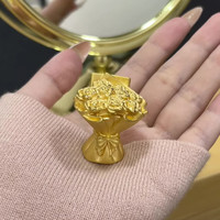 海上罗孚 HSLV 黄金玫瑰花金片投资收藏999足金永不凋零花束摆件情人节送女友 玫瑰花束摆件/金重约9.76g