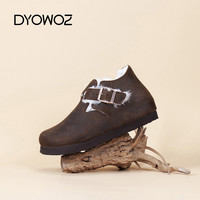 DYOWOZ/东园物作冬季加绒保暖雪地靴羊皮毛一体毛毛勃肯鞋