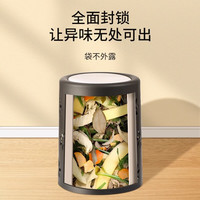茶花 CHAHUA翻盖式垃圾桶分类创意办公室客厅卧室家用带盖黑色塑料桶 翻盖式垃圾桶 2个装 黑色 10.6L