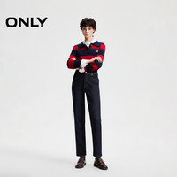 ONLY冬季通勤高腰显瘦直筒裤九分裤牛仔裤女|124449024 175/76A/XL