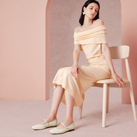 百思图春秋季时尚简约法式复古玛丽珍鞋方跟女单鞋KA055AQ4 黑色 38