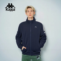 Kappa卡帕男装2025春季运动针织复古休闲立领外套K0F12WK21 那样蓝黑|K0F12WK21-906 XS