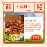 元牧希羊肉串60串空气炸锅冷冻半成品烧烤牛肉串组合羊排肉串羊肉 800g