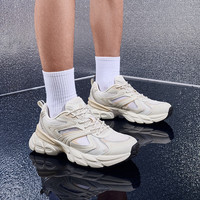 KAPPA卡帕男鞋老爹鞋2025春季网面透气跑步运动鞋轻便软底休闲鞋子 月灰色 35