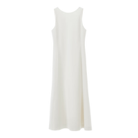 朗姿三醋酸Basic衣橱无袖轻礼服连衣裙2024夏新款法式长裙子
