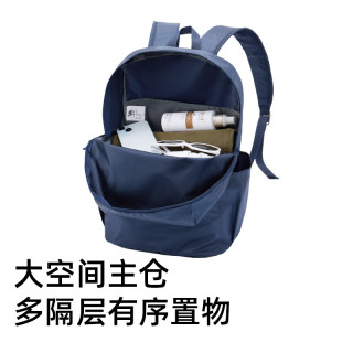 骆驼 轻便双肩背包骑行背包纯色折叠包户外运动休闲旅行登山包藏蓝