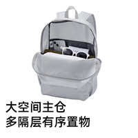 骆驼 轻便双肩背包骑行背包纯色折叠包户外运动休闲旅行登山包浅灰