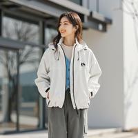 森马 Semir春季三防外套女连帽宽松撞色潮流防风户外夹克女