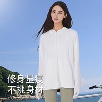 歌伦芝【蕉下同款】时尚防晒衣女防紫外线冰丝透气户外凉感休闲手套款 黑色 L