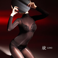 绫天生丝滑绫-新品「琉光™」15D猫女情趣诱惑紧身包裹性感开裆丝袜连体衣女 Black