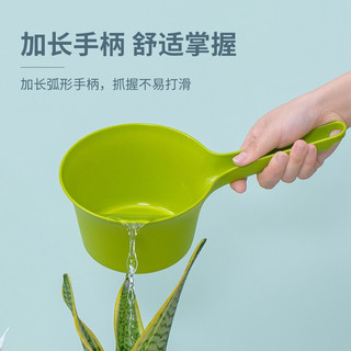 茶花 CHAHUA水瓢塑料加厚长柄水勺厨房浴室水舀子家用水勺子1911 绿色 1个