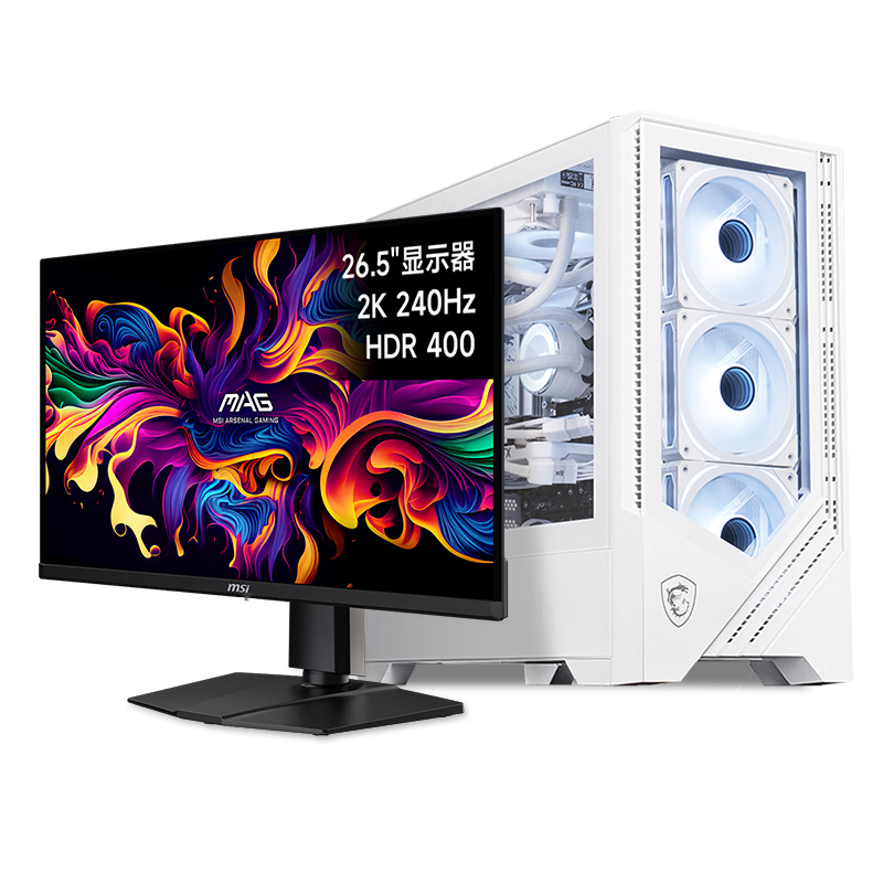  MSI/微星 高性能 游戏台式电脑主机 26.5英寸显示器  i7-14700KF RTX5070 32GB 1TB