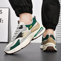 迪特丹运动鞋男鞋夏季减震轻便跑步鞋软底轻便休闲户外旅游鞋子男 RF-F732卡绿色 40