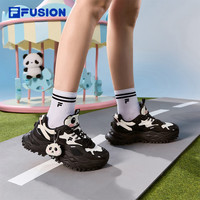 FILA硬糖鞋丨FUSION斐乐女鞋2025厚底休闲鞋猫爪挂件运动鞋女 黑/奶白-BG 36