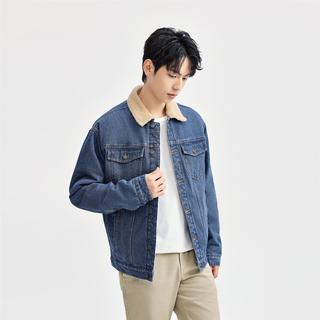  GIORDANO/佐丹奴 拼接翻领 男士牛仔外套
