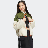adidas阿迪达斯女秋冬加厚保暖时尚羊羔绒外套上衣HN2347