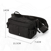 5.11户外休闲单肩包防泼水骑行包lv6战术斜挎包511多功能腰包56702 LV6/3L容量/黑色