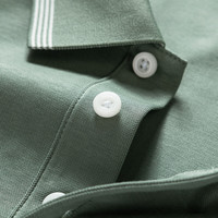 七匹狼短袖T恤男士POLO打底衫夏季液氨科技休闲翻领短T男装商务时尚上衣 205(草绿)-6608款 165/84A(M)