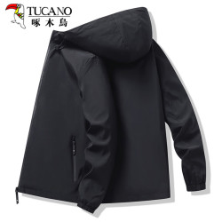TUCANO 啄木鸟 夹克男士商务休闲纯色立领中青年时尚潮流上衣外套男装 黑色 XL XL（120斤-135斤）