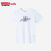 Levi's 李维斯童装男女童短袖T恤纯棉夏季501系列儿童上衣短t 明亮白 150 /72 【身高140-152cm】