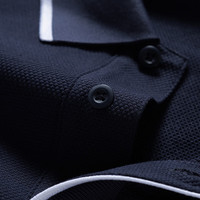 七匹狼短袖T恤男25夏季凉感抗菌翻领男士POLO打底衫商务休闲短T男装上衣 101(藏青)-菠萝纹 M (165) 84A