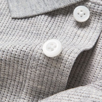 七匹狼短袖T恤男25夏季凉感抗菌翻领男士POLO打底衫商务休闲短T男装上衣 004(花灰)-麦卡冰凉纤维 3XL (185) 100A